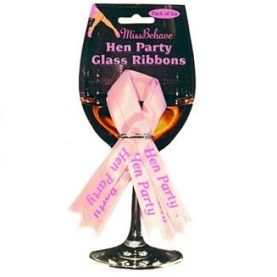 Hens Party Glass Ribbons